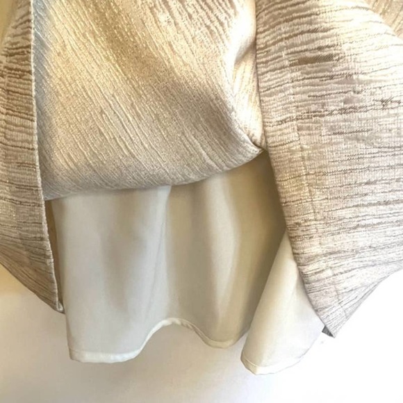 ANTHROPOLOGIE SANCTUARY GOLD SIMMERY DRESS KEYHOLE BACK SIZE SMALL - Picture 8 of 16